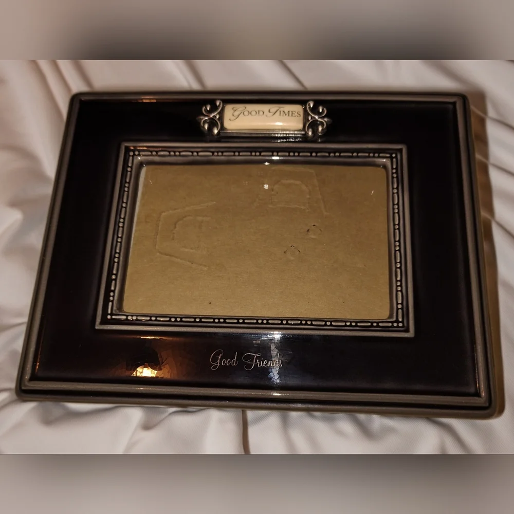Black Ceramic Good Friends Picture Frame